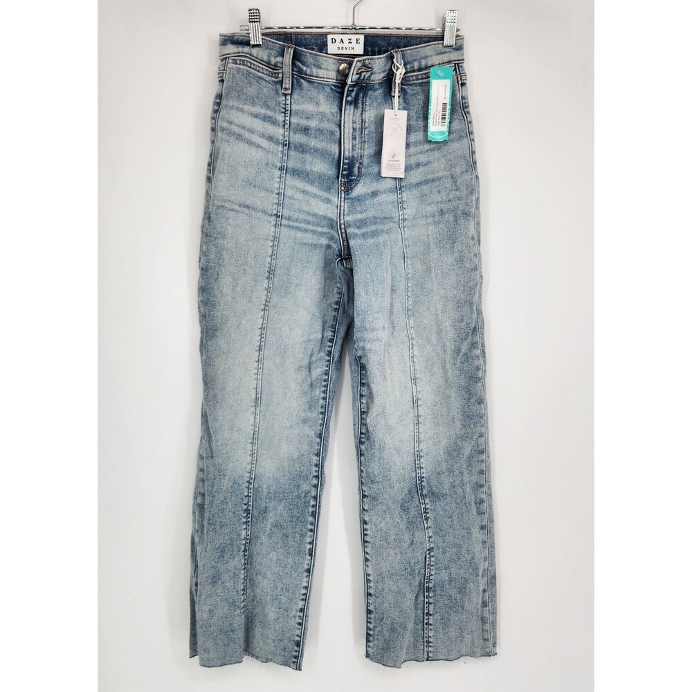 Daze Denim‎ Light Blue Size 4 Pleaser High Rise Ankle Wide Leg Jeans NWT